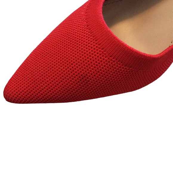Cuccoo Red Knit Slingback Pumps Size 8.5 NWOT - Picture 3 of 6